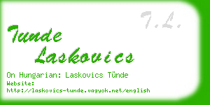 tunde laskovics business card